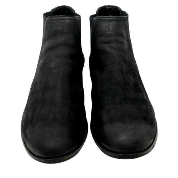 FRYE~Mallory Chelsea~Women's BLACK NUBUCK LEATHER ANKLE BOOTS Size 9.5 - Picture 2 of 8